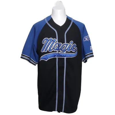 Baseball T-shirt (Black, Blue) from Starter Cotton, Polyester