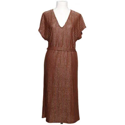 Jurk (Bruin, Zwart) van Zara Trafaluc Metallvezel, Polyester