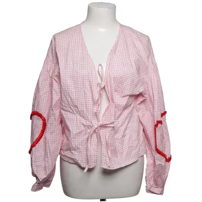 Slå-om top (Pink, Hvid) fra Ambika Bomuld