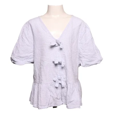 Top (Blauw, Wit) van Gina Tricot Katoen