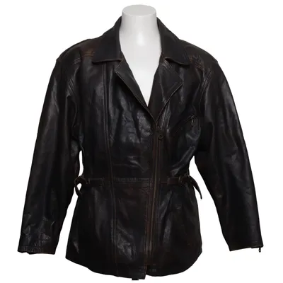 Läderjacka (Brun) från Woodlands Bomull, Skinn, Polyester