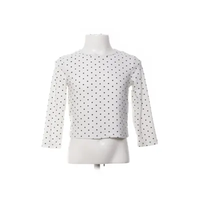 Långärmad t-shirt (Vit, Svart) från Girls Elastan, Polyester