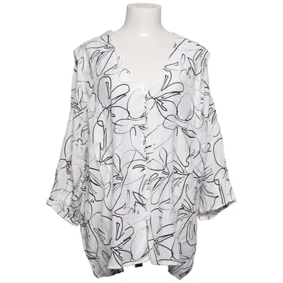 Blouse (Blanc, Noir) de Creation L Polyester, Viscose