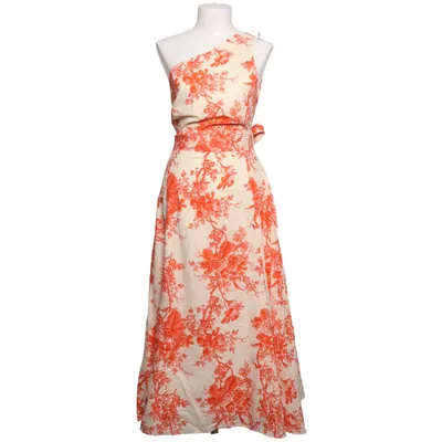 Robe longue (Blanc, Orange) de Zara Coton