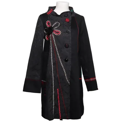 Trenchcoat (Svart, Grå, Röd) från Hippocampe Bomull, Polyester, Viskos