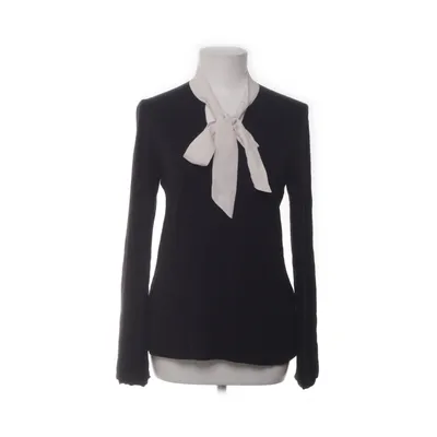 Pussy bow blouse (Black, White) from Hallhuber Elastane, Silk, Viscose