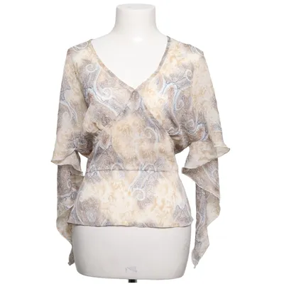 Wikkelblouse (Beige, Blauw, Bruin) van Claire.dk
