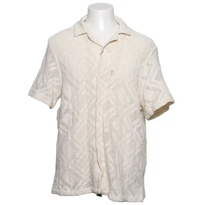 Chemise à manches courtes (Blanc) de Zara Coton, Polyester, Viscose