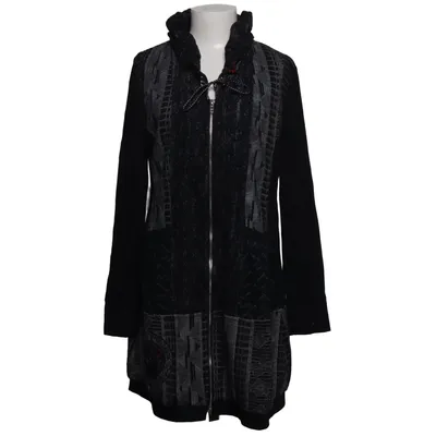 Coat (Black, Gray) from Sha & Sha Cotton, Elastane, Polyester