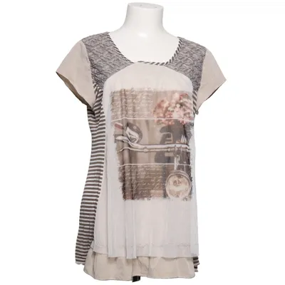 Blus (Beige, Brun, Flerfärgad) från Fashion Highlight Polyester, Viskos