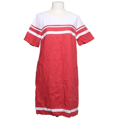 Dress (Red, White) from Next Linen, Viscose
