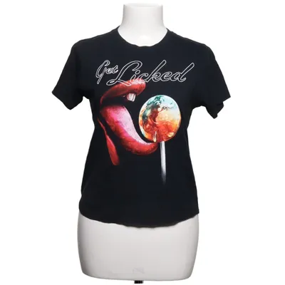 T-shirt (Svart, Flerfärgad) från Continental Clothing Bomull, Modal