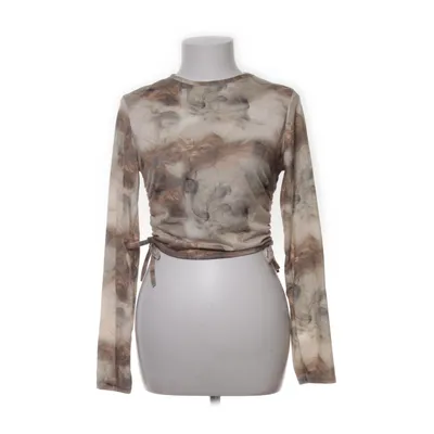 T-shirt à manches longues (Beige, Marron, Blanc) de Boohoo Élasthane, Polyester