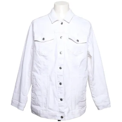 Veste en jean (Blanc) de John Baner Coton, Élasthane