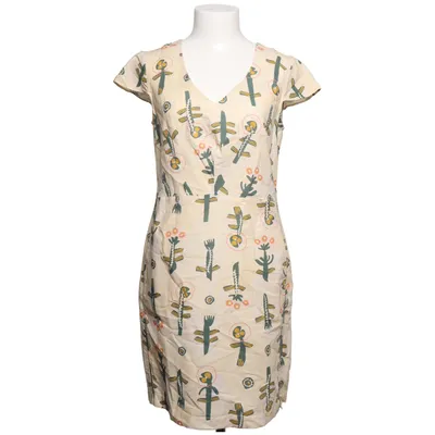 Dress (Beige, Multicolored) from Cotélac Cotton, Linen