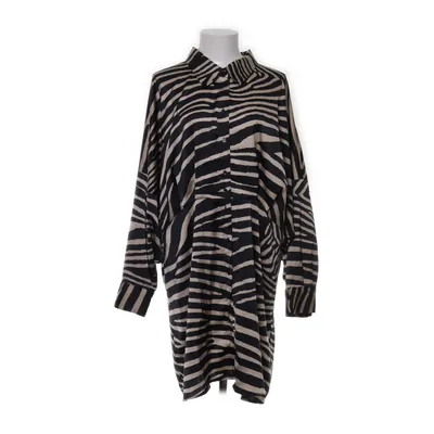 Skjortklänning (Svart, Beige) från H&M Polyester