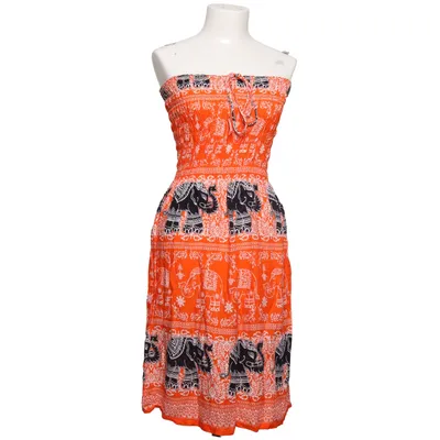 Halterneckklänning (Orange, Svart, Vit) från Rayon Viskos