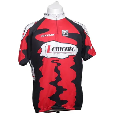 Wielershirt (Zwart, Rood, Wit) van Santini Polyamide, Polyester