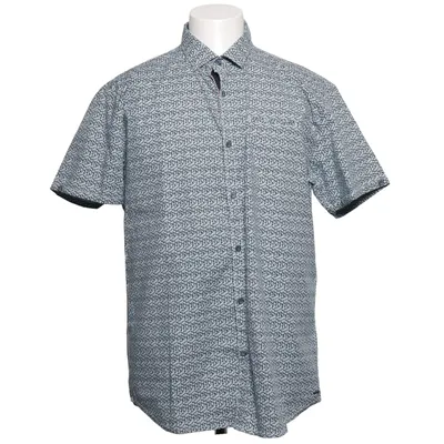 Chemise à manches courtes (Bleu, Blanc) de No Excess Coton, Élasthane