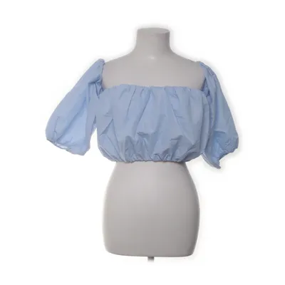 Crop top (Blauw) van PrettyLittleThing Katoen, Polyester