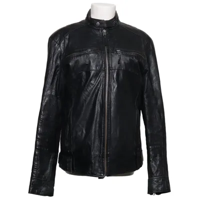 Leather jacket (Black) from Hollies Cotton, Leather, Polyester