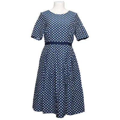 Robe (Bleu, Blanc) de Jumper Fabriken Coton, Polyester, Viscose