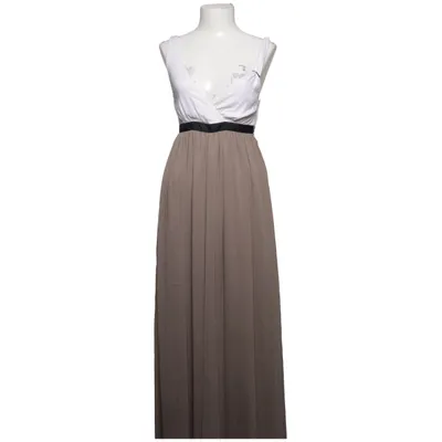 Robe longue (Blanc, Gris) de Mrs. Foxworthy Polyester, Viscose