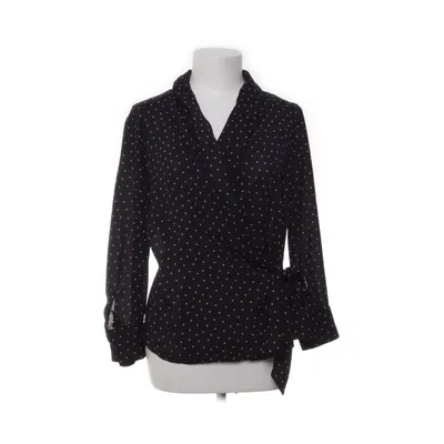 Slå-om bluse (Sort, Blå) fra Zara Basic Polyester