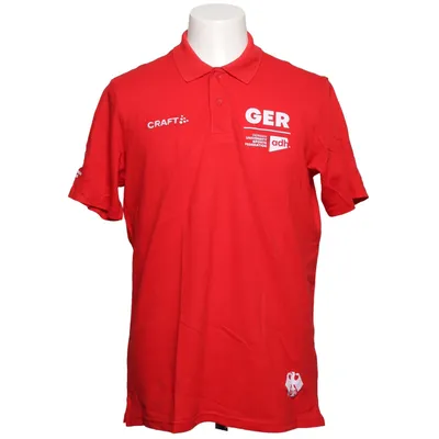 Polo (Rouge) de Craft Coton, Élasthane, Polyester