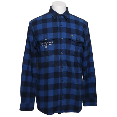 Chemise en flanelle (Bleu, Noir) de DePalma Workwear Acrylique, Coton, Polyester