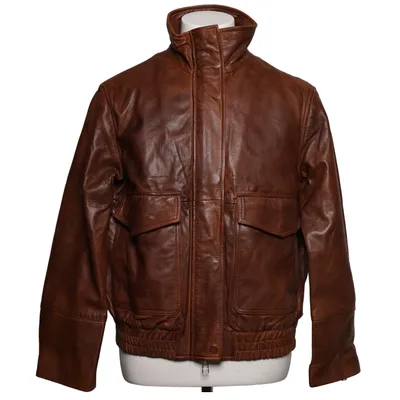 Läderjacka (Brun) från Zara Leather Collection Skinn