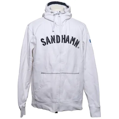Sweat à capuche (Blanc) de Sandhamn Coton, Polyester