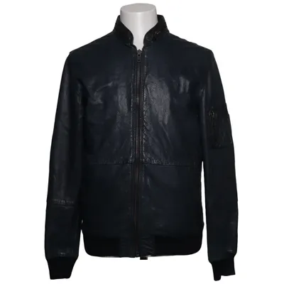 Blouson (Bleu) de IKKS Coton, Cuir