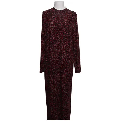 Kjole (Sort, Rød) fra Lindex Elastan, Lyocell, Viscose