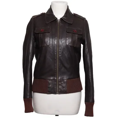 Leather jacket (Brown) from Kookaï Cotton, Leather, Polyester