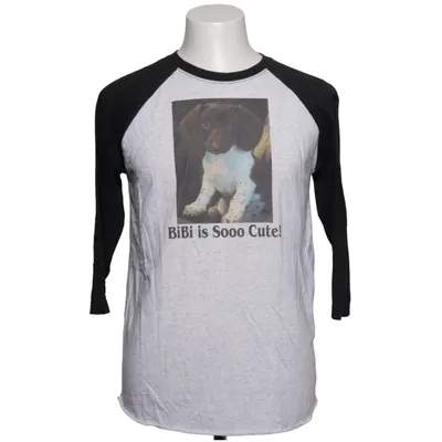 Baseballtrøje (Grå, Sort) fra Next Level Apparel Bomuld, Polyester, Viscose