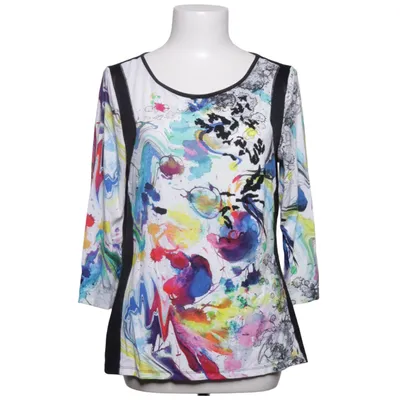 T-shirt à manches longues (Noir, Multicolore) de Crisca Élasthane, Polyester, Viscose