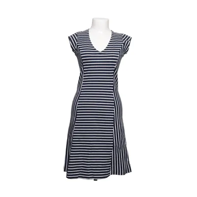 Jurk (Blauw, Wit) van Boomerang Katoen, Elastaan