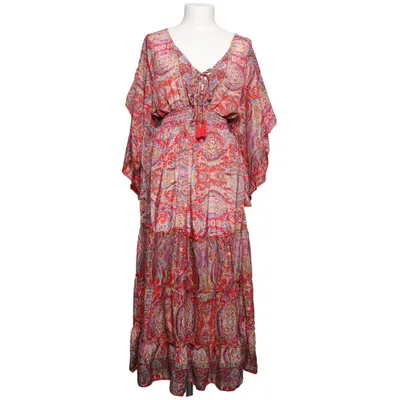 Långklänning (Röd, Flerfärgad) Polyester, Silke