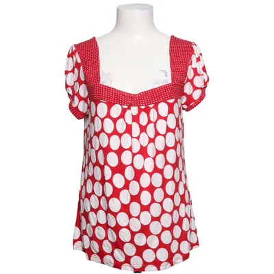 Top (Rood, Wit) van Number One Elastaan, Viscose