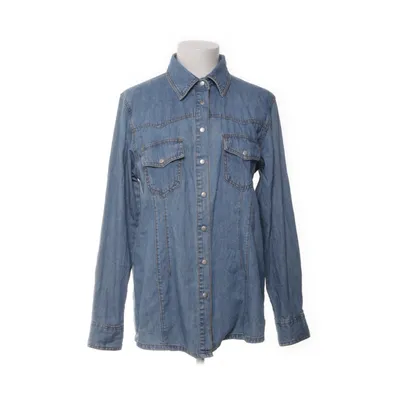 Denim blouse (Blauw) van Plus by Ellos Katoen