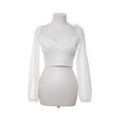 Crop top (Wit) van NLY Trend Elastaan, Polyester