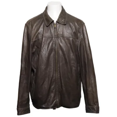 Veste en cuir (Marron) de Andrew Marc Coton, Cuir, Polyester