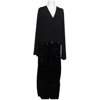 Maxi jurk (Zwart) van Happy Holly Elastaan, Polyester