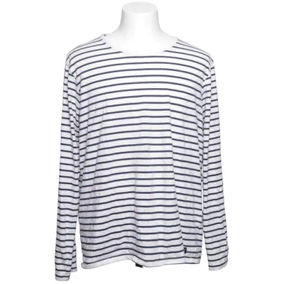 Langarmshirt (Weiß, Blau) von Race Marine Baumwolle, Elasthan