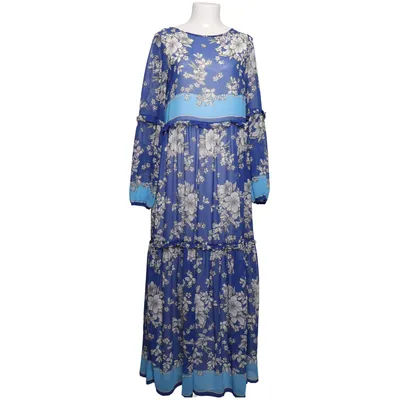 Maxikjole (Blå, Hvid) fra Parosh Polyester