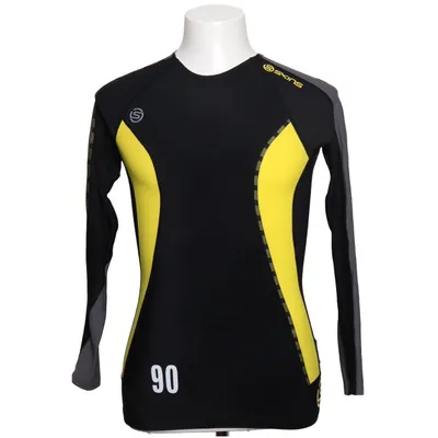 Base layer shirt (Black, Yellow, Gray) from Skins Elastane, Polyamide