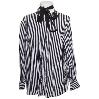 Knytblus (Svart, Vit) från XLNT by KappAhl Polyester, Viskos