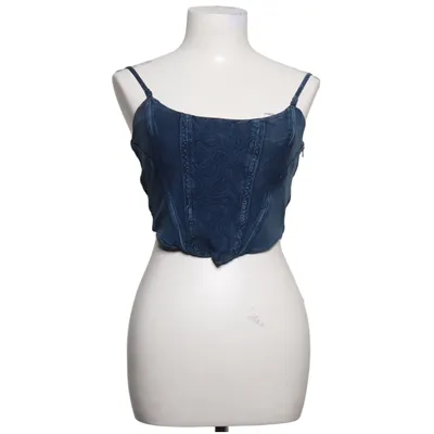 Crop top (Blauw) van Black Friday Polyester, Viscose