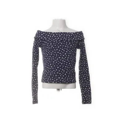 Topp (Blå, Vit) från H&M Bomull, Elastan